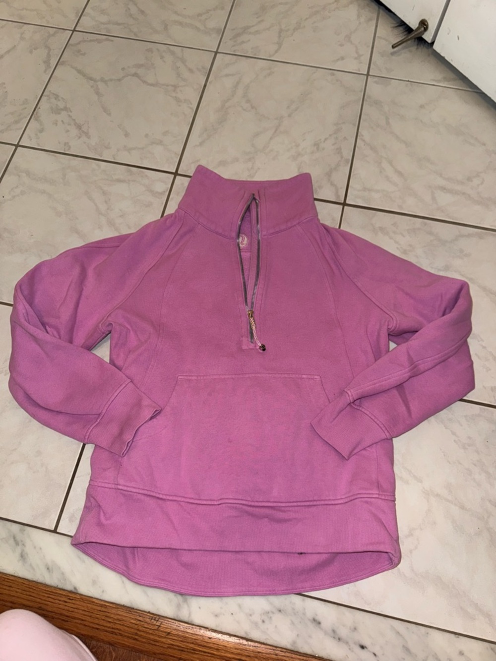 lululemon athletica Pink Lavender Half-Zip Pullover Hoodie